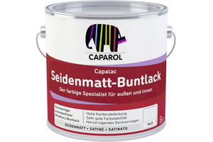 Capalac Seidenmatt-Buntlack 375,00 ml tiefschwarz  