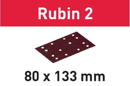 Schleifstreifen STF Rubin/RU 2 P80 80,00 mm 133,00 mm 50,00 St