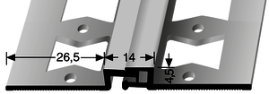 DP318-G (4,5mm) Dehnfuge Aluminium silber F4 2,70 lfm