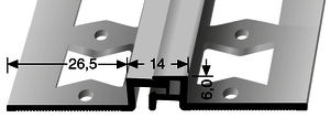DP319-G (6mm) Dehnfuge Aluminium silber F4 2,70 lfm