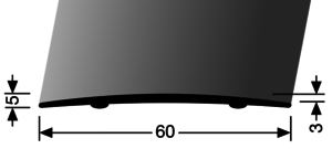 ÜP464-SK Übergang Aluminium silber F4 60,00 mm 2,70 lfm
