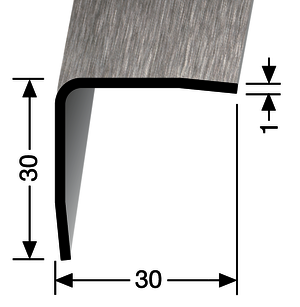 WP174-U-K Eckschutzwinkel Edelstahl edelstahl matt gebürstet F8G 30,00 mm 30,00 mm 1,25 lfm