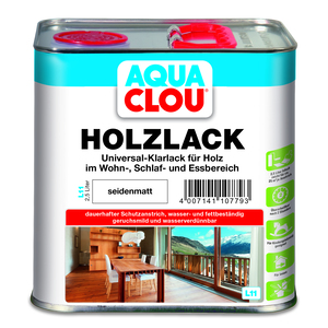 Aqua CLOU Holzlack L11 seidenmatt 2,50 l farblos  