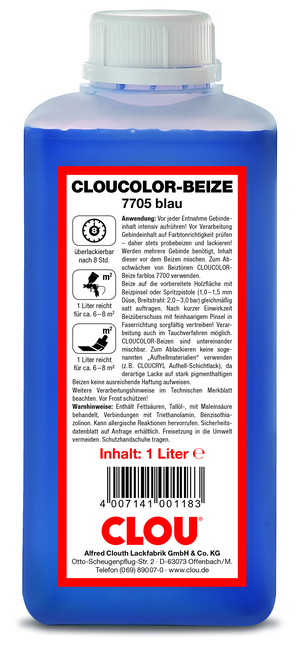 CLOUCOLOR Beize 1,00 l schwarz 7708