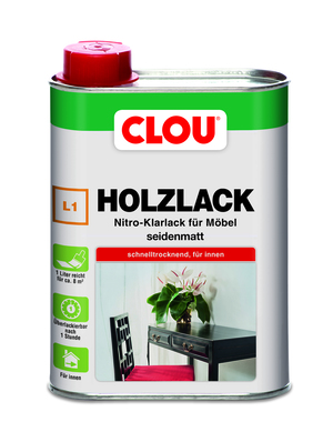 Holzlack L1 seidenmatt 250,00 ml farblos  