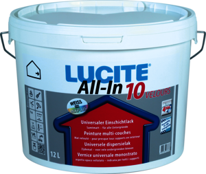 Lucite All-In 10 Velours 12,00 l weiß