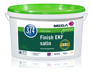 MEGA 374 Finish EKF satin 12,50 l weiß
