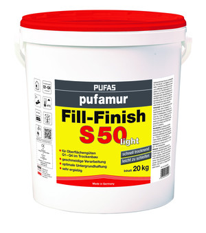Pufamur Fill-Finish S 50 light 20,00 kg naturweiß   Pufamur Fill-Finish S 50 light 20,00 kg naturweiß