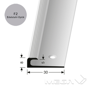 EP806 (5mm) Einfassung Aluminium edelstahl F2 2,50 lfm