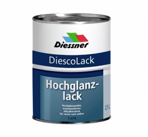 DiescoLack Hochglanz Buntlack 1,00 l vollweiß Base 3