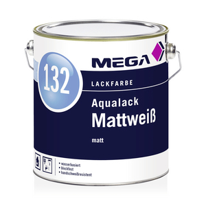 MEGA 132 Aqualack Mattweiß 2,50 l weiß  