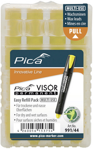 Pica Visor Permanent Ersatzminen 4-tlg. gelb     85,00 mm        
