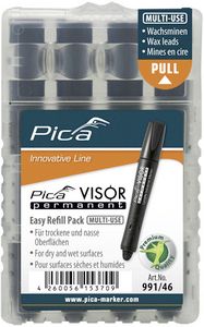 Pica Visor Permanent Ersatzminen 4-tlg. schwarz     85,00 mm        