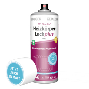 Heizkörperlack-Spray Plus 281 matt 400,00 ml weiß  