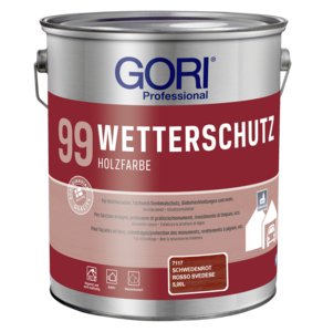 Gori 99 Wetterschutz Holzfarbe 5,00 l schwedenrot  