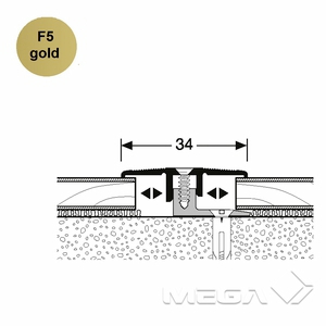 PPS-AS 388 (5-11,5mm) Übergang gold F5 34,00 mm 0,90 lfm