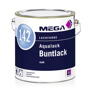 MEGA 142 Aqualack Buntlack matt 2,50 l vollweiß Basis 3