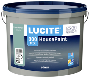 Lucite 800 HousePaint 12,00 l vollweiß Basis 3