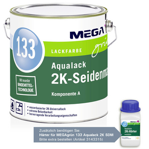 MEGAgrün 133 Aqualack 2K SDM 750,00 ml weiß  