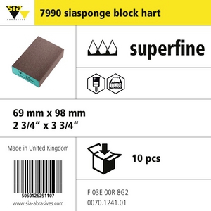 Schleifblock Serie 7990 superfine hart     98,00 mm 69,00 mm