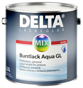Delta Buntlack Aqua glänzend 2,50 l vollweiß Basis 3