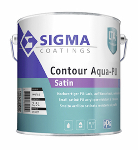 Contour Aqua-PU satin 2,50 l weiß  