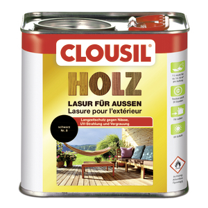 CLOUsil Holzlasur 2,50 l schwarz Nr. 8