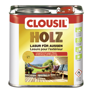 CLOUsil Holzlasur 2,50 l natur Nr. 1
