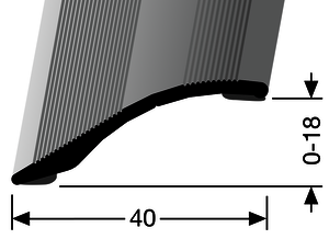AP247-SK (0-18mm) Abschluss Aluminium edelstahl F2 2,70 lfm