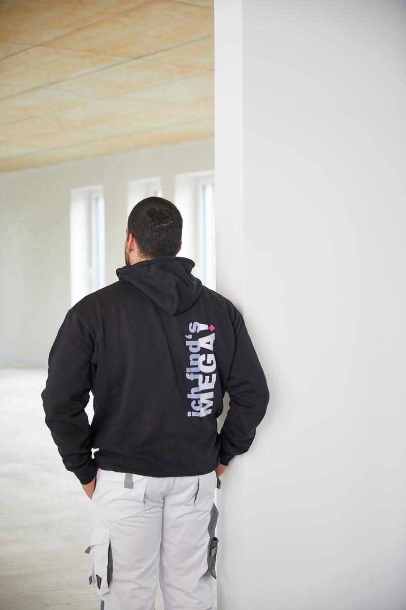 MEGA Sweat-Hoodie schwarz XL
