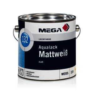 MEGA 132 Aqualack Mattweiß 2,50 l weiß