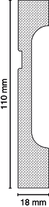 Wallstyl FD11 Fußleiste 18,00 mm 110,00 mm