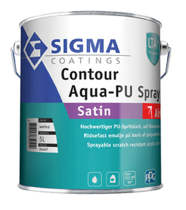 Contour Aqua PU Spray satin 5,00 l weiß