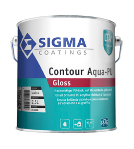Contour Aqua-PU gloss 2,50 l weiß