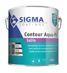 Contour Aqua-PU satin 2,50 l weiß