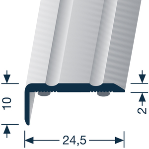 WP236-SK Winkel Aluminium silber F4 24,50 mm 10,00 mm 1,00 lfm