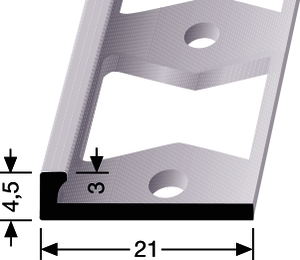 AP301-G (3mm) Abschluss Aluminium silber F4 2,50 lfm