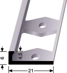 AP302-G (4,5mm) Abschluss Edelstahl edelstahl poliert F8 2,50 lfm