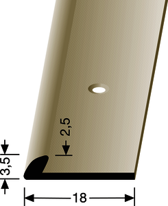 AP356-EB (2,5mm) Abschluss Aluminium silber F4 2,50 lfm