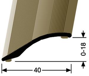AP247-SK (0-18mm) Abschluss Aluminium sand F9 2,70 lfm