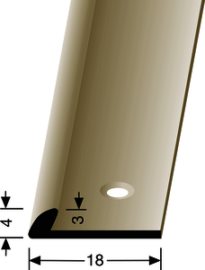 AP357 (3mm) Abschluss Aluminium silber F4 2,50 lfm
