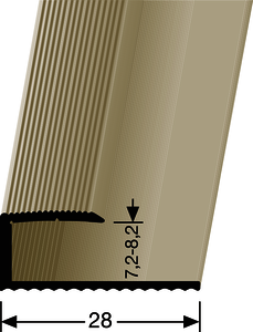 EP210 (7,2-8,2mm) Einfassung Aluminium silber F4 2,70 lfm