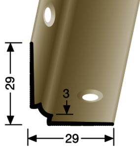 TKP871IW (3mm/3mm) Innenwinkel Aluminium edelstahl F2 29,00 mm 29,00 mm 2,50 lfm
